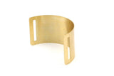 Brass Cuff Bracelet - 2 Raw Brass Cuff Bracelet Bangles (40x110x0.80mm) N0517