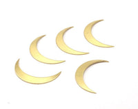 Brass Moon Blank 10 Raw Brass Crescent Shaped Moon Blanks (30x5x0.80mm) Moon 5