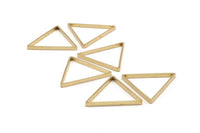 Open Triangle Charm, 24 Raw Brass Open Triangle Ring Charms (27x0.8x2mm) Bs 1196
