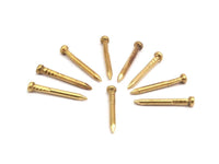 Brass Steampunk Nail, 100 Raw Brass Nails (2.5x15mm) A0951