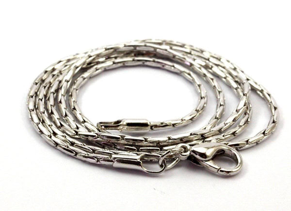 Silver Necklace Chain, 5 Pcs 18 Inch Silver Tone Brass Necklace Chain (1.4mm) Z138