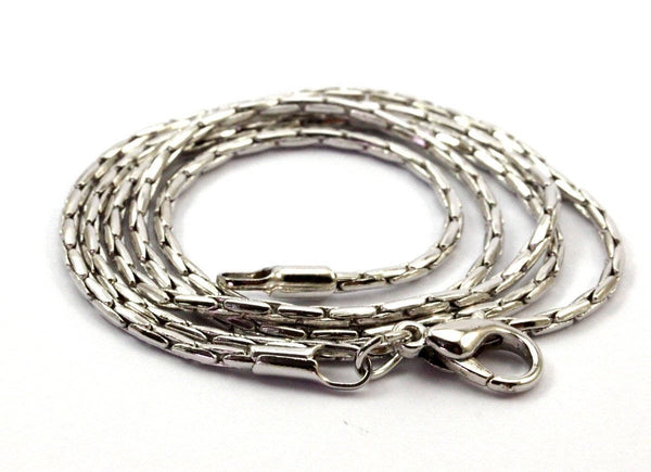 Silver Necklace Chain, 5 Pcs 18 Inch Silver Tone Brass Necklace Chain (1.4mm) Z141 Z138
