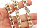 Link Chain, Oval Chain, 1 Meter -3.3 Feet Aluminum Open Link Chain (14x11mm)