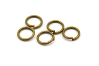 6mm Jump Ring - 100 Antique Brass Round Jump Ring Connectors Findings (6x0.80mm) R-03 A0328