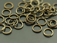 6mm Jump Ring - 100 Antique Brass Round Jump Ring Connectors Findings (6x0.80mm) R-03 A0328