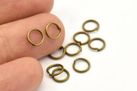 6mm Jump Ring - 100 Antique Brass Round Jump Ring Connectors Findings (6x0.80mm) R-03 A0328