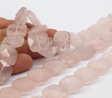 Rose Quartz 18 Mm Square Gemstone Beads Full Strand 15.5 Inches G511