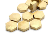 10 Raw Brass Hexagon Discs (10x3 Mm) D372