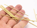 Textured Brass Tube, 20 Raw Brass Textured Tubes (1.5x72mm) Bs 1638