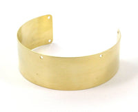 Brass Bracelet Blank - Raw Brass Cuff Bracelet Blank Bangle 7 Holes (width 25mm) Brc017