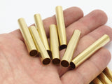Brass Tube Bead, 12 Raw Brass Tubes (7x45mm) Bt005 Brc255