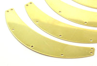 Brass Choker - 2 Raw Brass Chokers With 7 Holes (87x16mm) Brs 1690-13 B0003