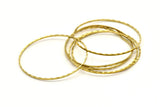 Textured Circle Brass, 10 Raw Brass Circles (40mm) Brs 2081 A0591