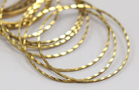 Textured Circle Brass, 10 Raw Brass Circles (40mm) Brs 2081 A0591