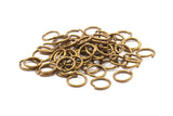 10mm Jump Ring - 100 Antique Brass Round Jump Rings Connectors Findings (10mm) R-10 A0333