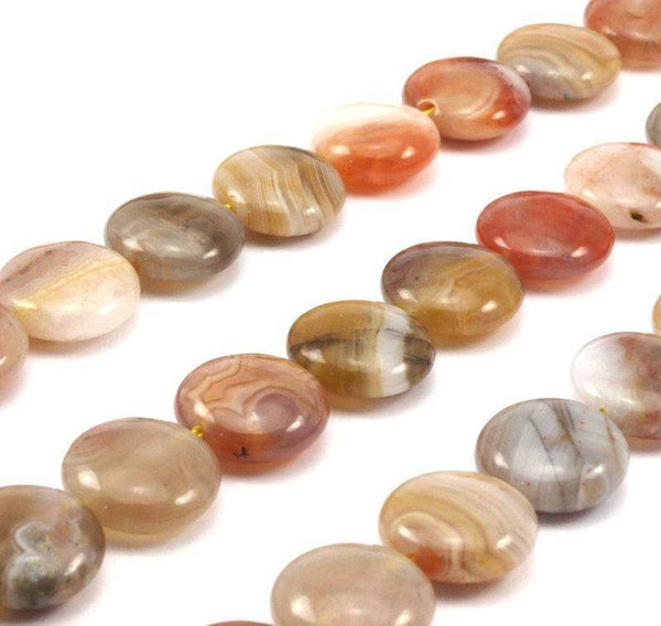 Agate 15mm Coin Pendant Gemstone Beads , 27pcs T010