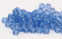 10 Blue Czech Glass 6x4 Mm Rondelle Faceted Beads Cf-12