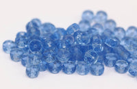 10 Blue Czech Glass 6x4 Mm Rondelle Faceted Beads Cf-12