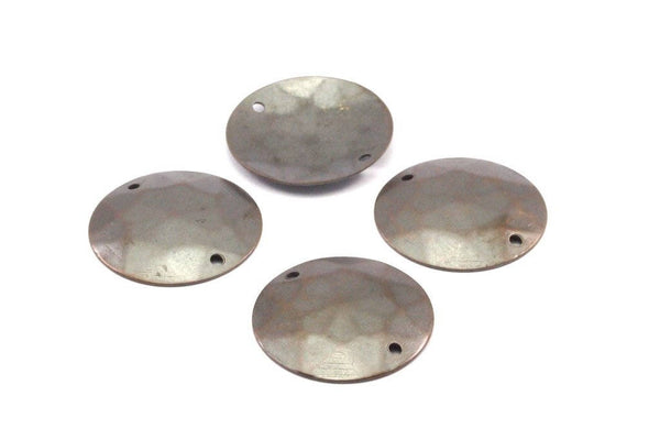 Vintage Round Connector, 10 Antique Brass Round Connectors With 2 Holes, Findings (20mm) Pen 518 K069