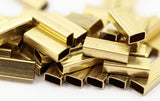Rectangle Tube Beads, 24 Raw Brass Rectangle Shaped Tubes (12x5x3mm) Sq08 A0648