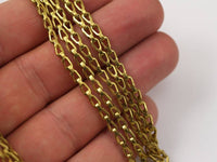 Vintage Necklace Chain, 10 Meters - 33 Feet Vintage Raw Brass Chains (3x6mm) ( Z066 )