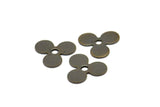 Middle Hole Charm, 100 Antique Brass Flower Middle Hole Charms Findings Bead Caps (8mm) Pen 636 K183