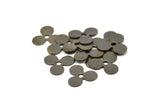 Middle Hole Charm, 100 Antique Brass Flower Middle Hole Charms Findings Bead Caps (8mm) Pen 636 K183
