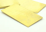Brass Stamping Blank, 3 Raw Brass Sheet, Rectangle Stamping Blanks (57x32x0.80mm) A0386