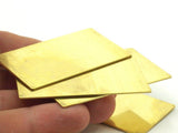Brass Stamping Blank, 3 Raw Brass Sheet, Rectangle Stamping Blanks (57x32x0.80mm) A0386