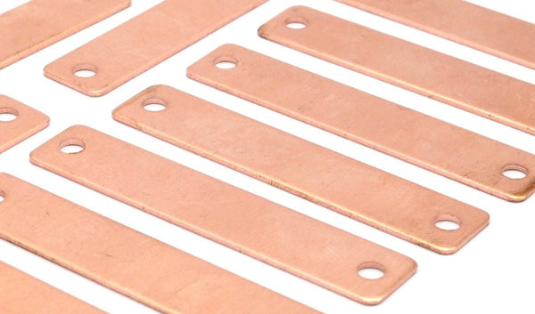 Copper Name Bar, 10 Raw Copper Stamping Connector, Blanks, Customized, Personalized Name Blanks (50x10x0.80mm) D0467