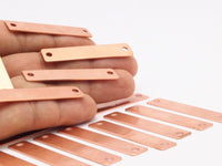 Copper Name Bar, 10 Raw Copper Stamping Connector, Blanks, Customized, Personalized Name Blanks (50x10x0.80mm) D0467