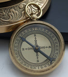 Brass Compass Charm, Brass Compass Charms, Pendants, Findings (50mm)