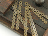 25 Pcs Antique Brass 10 Holes Connectors,charms, Findings (45x4.5 Mm) Pen 36 K143