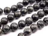 Black Picasso Jasper 14mm Full Strand Gemstone Beads G373 T034