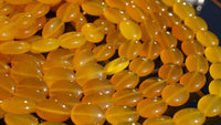 Yellow Chalcedony Agate 16x12 Mm Oval Gemstone Beads 15.5 Inches G34