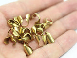 Snake Chain End, 50 Raw Brass Snake Chain Parts For (8x12mm) Snake Chain L022