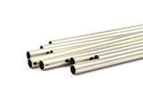 Silver Tone Tubes, 6 Nickel Free Plated Silver Tone Brass Tubes (6x90mm) Bs 1539 H0409