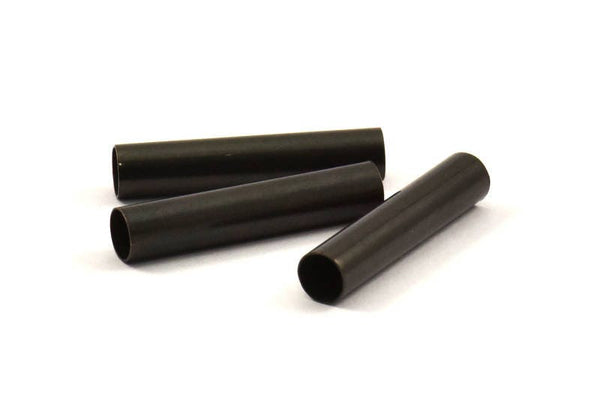 25mm Black Tubes - 30 Oxidized Brass Tubes (5x25mm) Bs 1464 S100