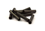 25mm Black Tubes - 30 Oxidized Brass Tubes (5x25mm) Bs 1464 S100