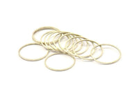 20mm Silver Ring, 20 Antique Silver Plated Circle Connectors (20mm) Bs-1107 H0162