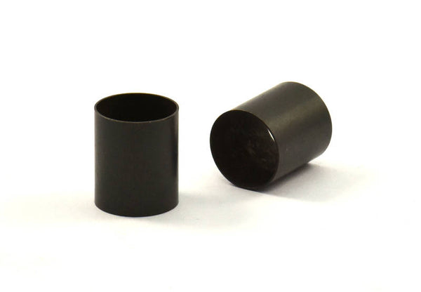 Black Connector Bead, 12 Oxidized Brass Black Tube Beads (12x14mm) Bs 1471 S006