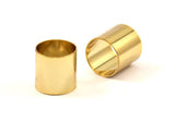 Gold Tube Beads, 10 Gold Plated Brass Tubes (10x10mm) Bs 1551 Q0217
