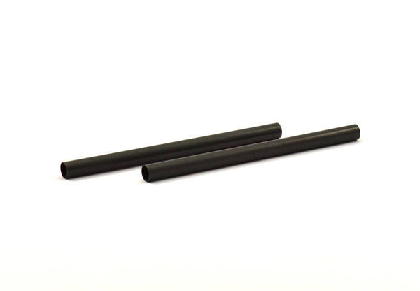 Black Choker Findings, 6 Black Oxidized Brass Tubes (6x90mm) Bs 1539 S117