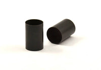 18mm Black Tube, 5 Oxidized Brass Black Tubes (12x18mm) Bs 1473 S188