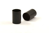 18mm Black Tube, 5 Oxidized Brass Black Tubes (12x18mm) Bs 1473 S188