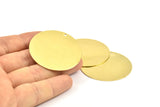 60mm Round Tag, 6 Huge Raw Brass Round Tags with 1 Hole (60x0.80mm) A0430