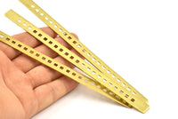 Brass Bracelet Blank - 2 Raw Brass Square Bracelet Flat Blanks Without Holes (10x152x1mm) V021