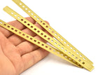 Brass Bracelet Blank - 2 Raw Brass Square Bracelet Flat Blanks Without Holes (10x152x1mm) V021