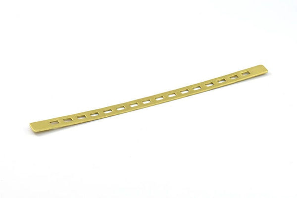 Brass Bracelet Blank - 2 Raw Brass Rectangle Flat Bracelet Blanks Without Holes (8x152x1mm) V024