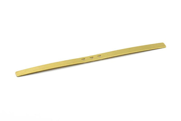 Brass Bracelet Blank - 2 Raw Brass Triangle Textured Flat Bracelet Blanks Without Holes (8x152x1mm) V025